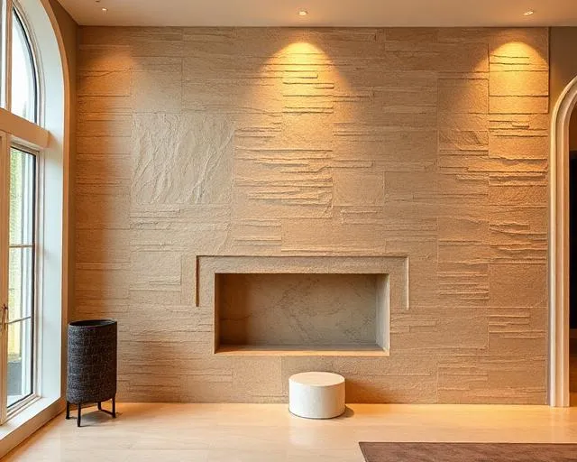 Natural stone feature wall