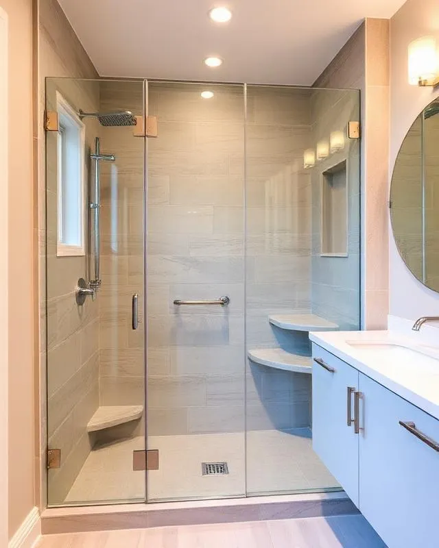 Walk-in shower tile